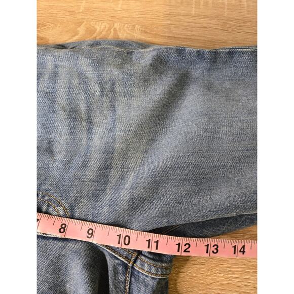 EVERLANE The High-Rise Flare Size 26 Regular Bright Indigo Blue Stretch Stretchy - Picture 15 of 16